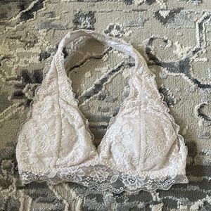White lace bralette